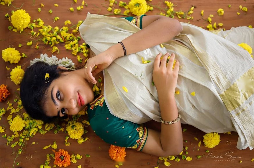 A bed of marigolds